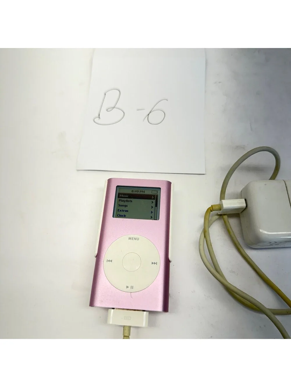 Apple iPod Mini 2nd Gen 4GB Pink Music Player w/ Charger - Storage Location: B-6